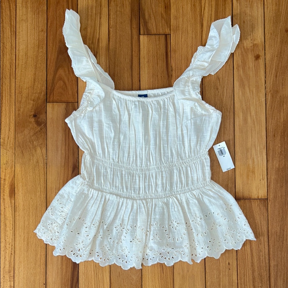 NWT Old Navy Cream Eyelet Top